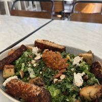 I am fantastic salad with extra tempeh… the portion was ok with the tempeh, but without it it wouldn’t have filled me up. Also, it’s too expensive for what it is..But tasted  at Cafe Gratitude in San Diego