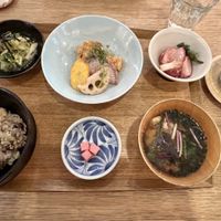 Fried tofu meal  at Brown Rice ブラウンライス in Tokyo