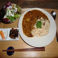 Bean and vegetable curry at Brown Rice ブラウンライス in Tokyo