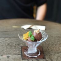 Vegan choco ice cream at Brown Rice ブラウンライス in Tokyo