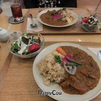 Bean curry & salad at Brown Rice ブラウンライス in Tokyo