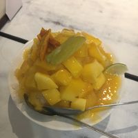 Mango shaved ice without milk (for 120NT$)  at Li Li Fruit Store - 莉莉水果店 in Tainan
