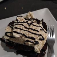 Brownie with ice-cream at Bambú in Vigo