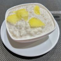 Rice pudding with mango   at Bambú in Vigo