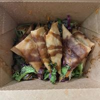 Samosas take awayy  at Bambú in Vigo