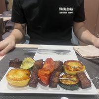 Brocheta de seitan y verduras   at Bambú in Vigo