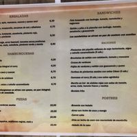 Carta (septiembre 2020) at Bambú in Vigo