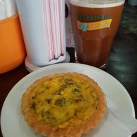 quiche and tea at Tradicional Casa do Mate in Sao Paulo