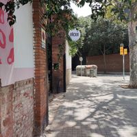 Entrance of restaurant at Väcka in Barcelona