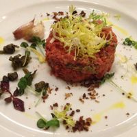 vegan steak tartar at Etnosvet in Prague