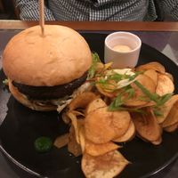 Portobello burger at Etnosvet in Prague