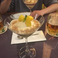 Chocolate and mango mouse  at Etnosvet in Prague