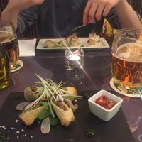 Mock duck spring rolls at Etnosvet in Prague