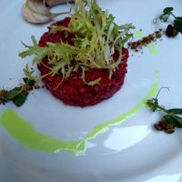vegan tartar steak at Etnosvet in Prague