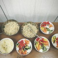 Snack during the event upstairs at Etnosvet in Prague