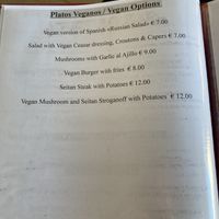 Main menu options  at Svarog in Guardamar Del Segura