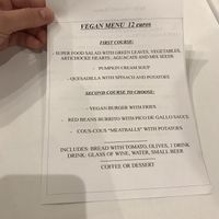Menu from october 2019, but regularly changes   at Svarog in Guardamar Del Segura