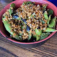 Charred spicy edamame at Blue Sushi Sake Grill in Denver
