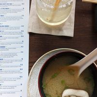 Miso soup at Blue Sushi Sake Grill in Denver