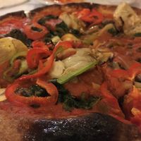 Pizza Verdure no cheese  at L'Oasis Italiana in Armacao De Pera