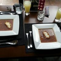 Bean soup with corn dumplings at Nümen in Merida