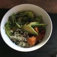 Tofu Buddha bowl at Nümen in Merida