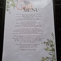 Menu at Gaia in Sagada