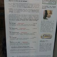 Omelette menu at Cafe Leander in Bamberg