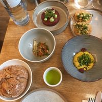 Assorted dishes  at TIAN Bistro am Spittelberg in Vienna