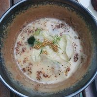 Soup with cucumber and kohlrabi at TIAN Bistro am Spittelberg in Vienna