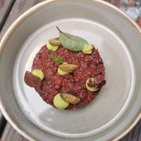 Their signature vegan tartare at TIAN Bistro am Spittelberg in Vienna