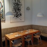 Inside seating area at TIAN Bistro am Spittelberg in Vienna