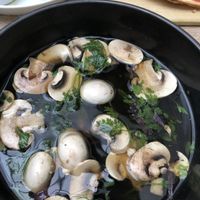 Mushroom soup at TIAN Bistro am Spittelberg in Vienna