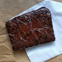 Walnut date slice (untoasted, for the travels) at Two Cats Espresso Bar in Boronia