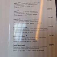 Menu at Clear Head - Lehka Hlava in Prague