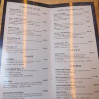 Menu at Clear Head - Lehka Hlava in Prague