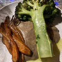 Broccoli steak (the highlight were the carrots and the mushrooms sauce)  at Clear Head - Lehka Hlava in Prague