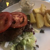 Burger without the bun, very good at Clear Head - Lehka Hlava in Prague