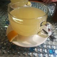 Ginger and lemon tea (without the honey) at Clear Head - Lehka Hlava in Prague