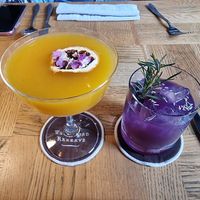 Mango daiquiri and purple rain at Banmaai Thai Kitchen and Bar in Kiel