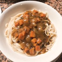 Udon curry at Malibu House in Okinawa