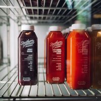 Juices - so many and so good (ask for samples at the counter) at Southern Pressed Juicery in Greenville