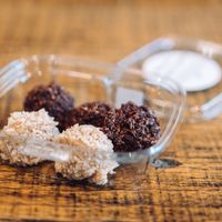 Coconut macarons - super delish! at Southern Pressed Juicery in Greenville