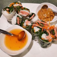 Fresh spring roll with soy chicken at Komol Thai Restaurant in Las Vegas