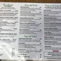 Main menu at Healthy on Lark in Albany