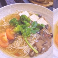 Vegan Herbal Mee Sua Soup - RM11.90
Sweet clean and light soup, with a nice hint of sesame  taste. Portion could be bigger with more toppings for the price. at Yi Ke Shu - Bayan Lepas in Penang