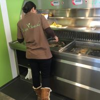 Freshly made falafel and french fries at Vega Snacks in Hilversum