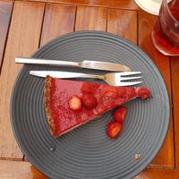 Strawberry cheesecake  at De Herbivoor in Groningen