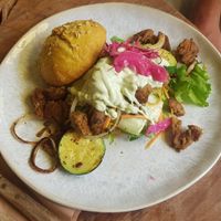 Seitan broodje at De Herbivoor in Groningen