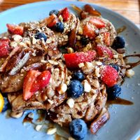 Pancakes with fruit at De Herbivoor in Groningen